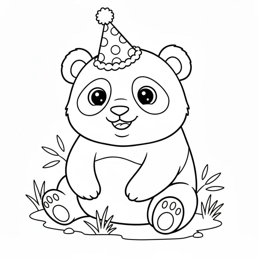 Birthday Hat Coloring Page